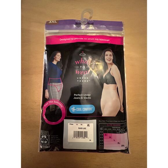 New Women’s Maidenform Flexees Shapes Thong Panties Black Size 3XL - Picture 3 of 4